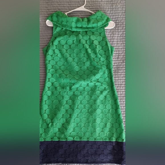 Adrianna Papell Dress Green/Blue Womens 8 - Picture 2 of 5
